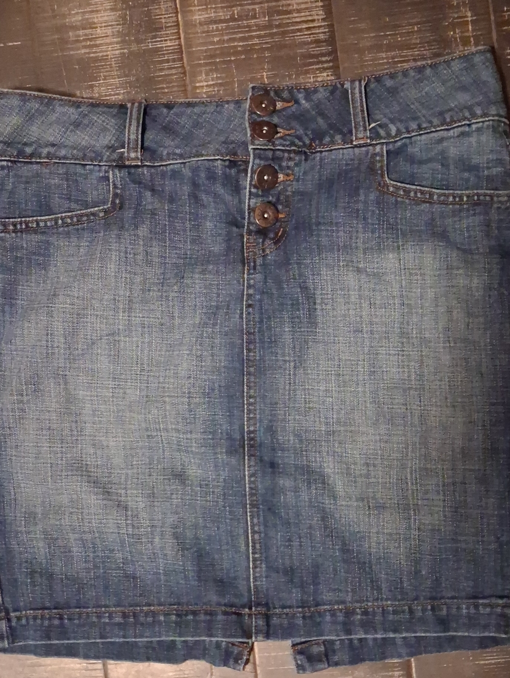 Jr. Ashley Lowrise Denim Skirt By l.e.i.